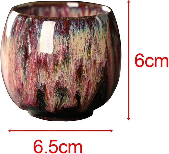 3X Ceramic Mug Tea Set Cups Chinese Cup Coffee Cup Handmade Handleless Ceramics - Image 3