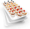 Bumusty 3-Pack Large Melamine Serving Trays Set, 17 x 8.6 in, Cookies and by BUMUSTY