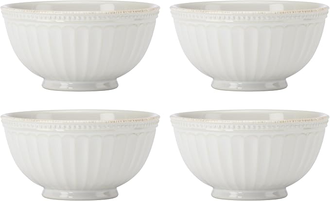 Lenox French Perle Groove White Stoneware Dinnerware Set - Image 3