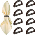 8 Pcs Black Napkin Rings by GERILKAI