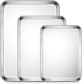 TeamFar Baking Sheet, Cookie Sheets Baking Pans Set of 3, 16/12.5/10.5 Inch | by TeamFar
