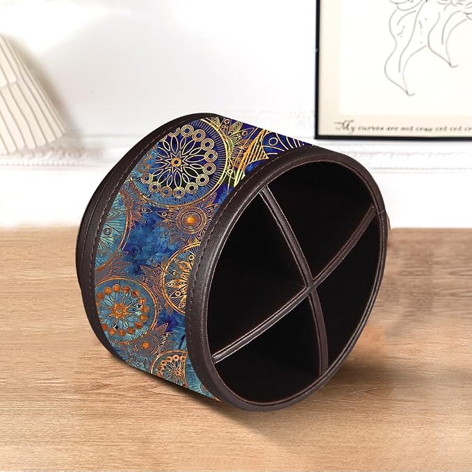 Pen Holder for Desk Organizers and Accessories, TV Remote Control Holder | PU - Image 4