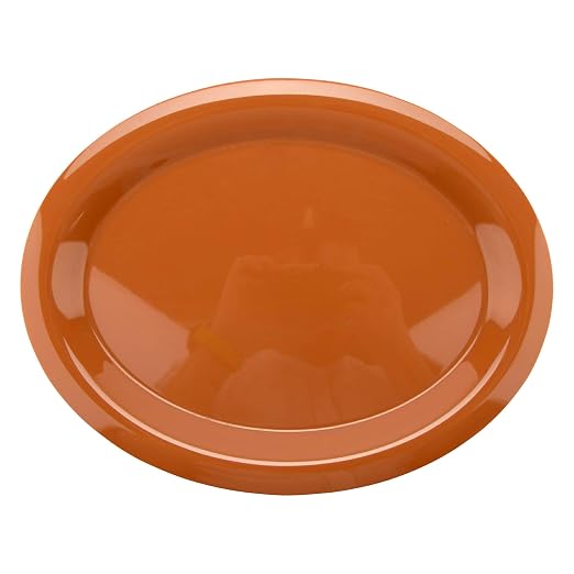 GET OP-135-PK Melamine Oval Serving Platter / Dinner Plate, 13.5" x 10.25" - Image 2