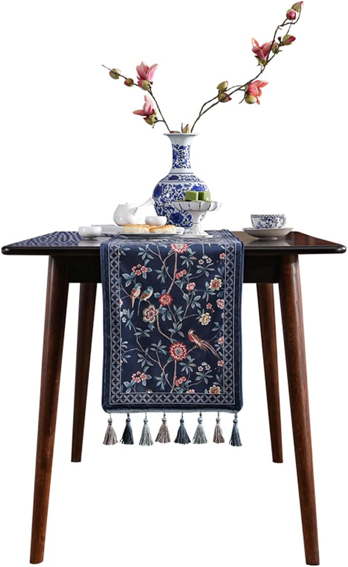 Patdrea Designer Vintage French Velvet Table Runner, Thanksgiving Dining Table - Image 3
