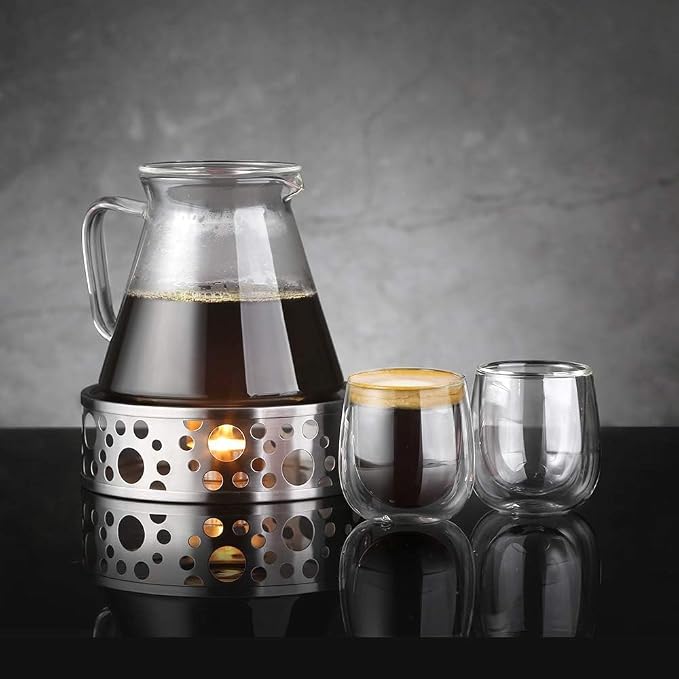 glastal Espresso Cups Set of 6, Double Walled Glass Coffee Cups 4oz - Image 9