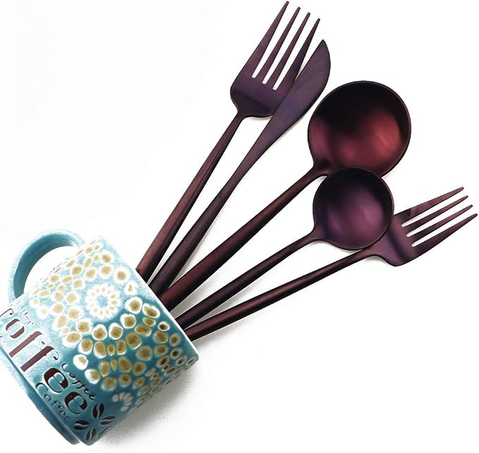 20-Piece 18/10 Stainless Steel Flatware Silverware, Luxury Dinnerware Set - Image 5