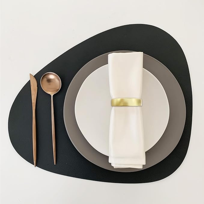 Matte Gold Napkin Rings Set of 8, Metallic Bronze Napkin Ring Holder Glossy - Image 7