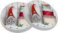 Nordic Christmas Motive Ceramic Coasters Absorbent Drink Coasters Round Ceramic by oFloral