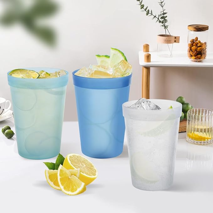 Blwan 8-Pack 15.2oz Plastic Cups, BPA-Free Reusable Drinking Cups, Unbreakable - Image 4