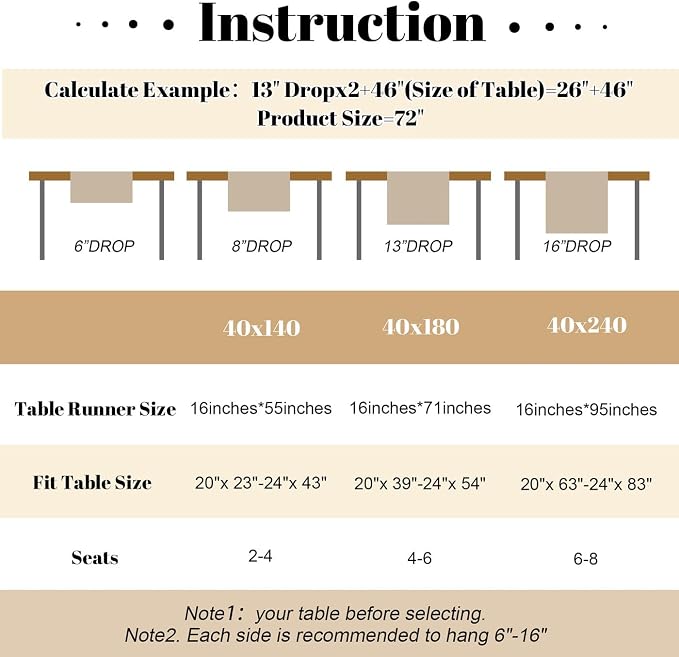 YATOJUZI White Table Runner Seasonal Summer Kitchen Dining Coffee Table - Image 7