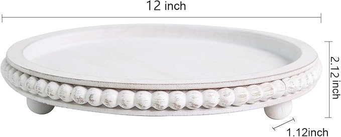 HPC Decor 12in Round Wood Tray - Image 7