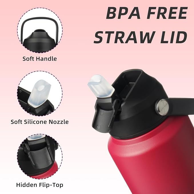 BJPKPK 40oz Insulated Water Bottle, Stainless Steel Bottle - Image 2