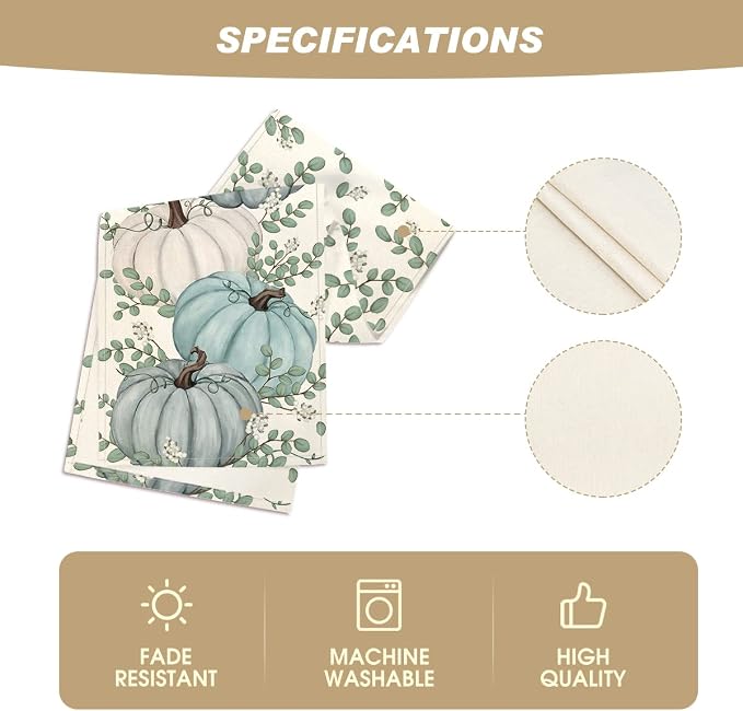 Artoid Mode 210 GSM Fall Table Runner 13x108 Inch Home Party Decor | Pumpkins - Image 5