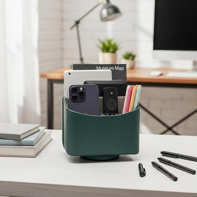 UnionBasic Rotating Desk Organizer, 360 Desk Spinning Caddy, Desktop TV - Image 4