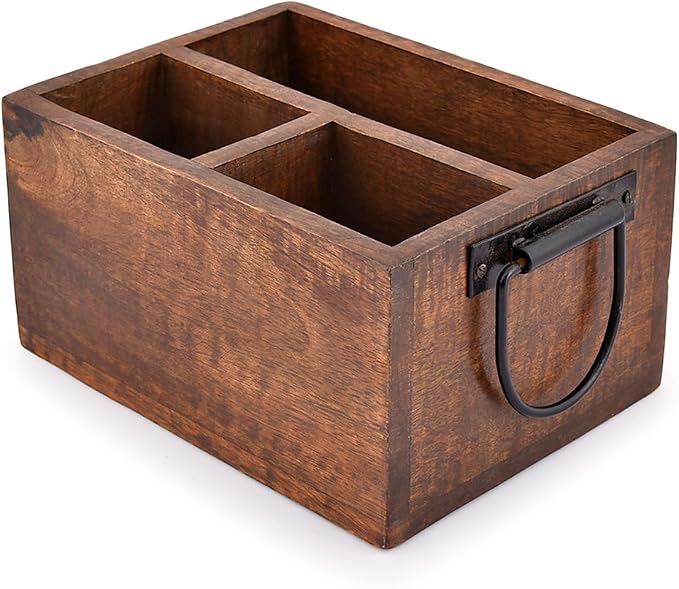 EDHAS 3 Compartment Flatware Caddy, Cutlery Utensil Holder by EDHAS