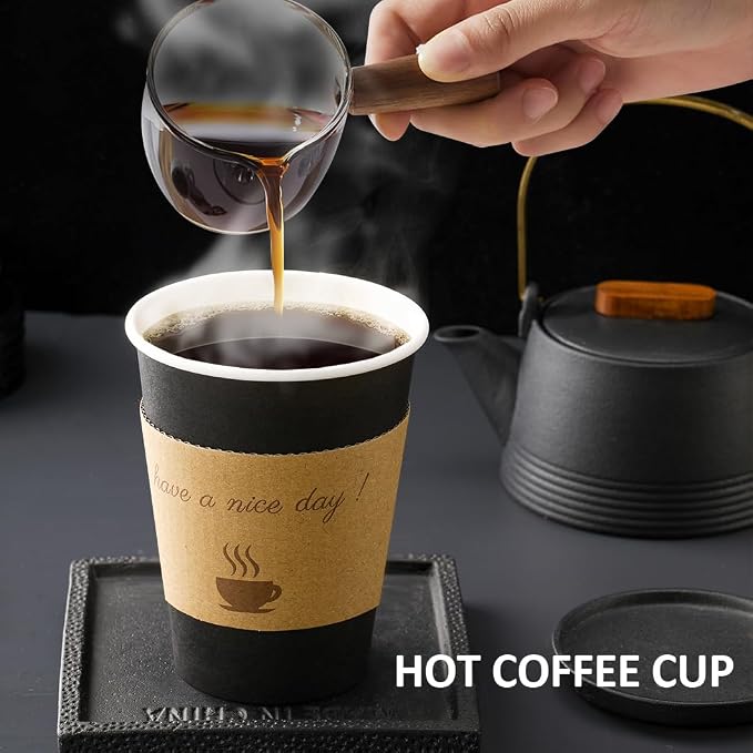 BYSNOW 100 pack 12 oz Disposable Coffee Cups - Image 5