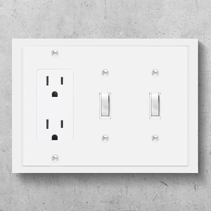 Modern Edge Decorative Wall Plate Switch Plate Outlet Cover, Durable Solid Zinc - Image 3
