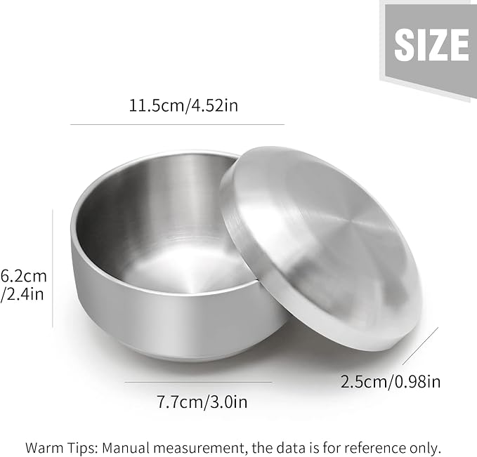 Stainless Steel Rice Bowl with Lid, - Image 6