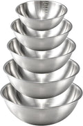 Gronivex Stainless Steel Mixing Bowls Set, 5-Piece | Food-Grade Metal, by GRONIVEXHOMEGOODS