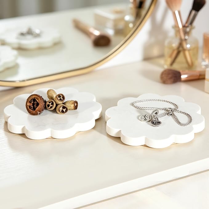 Flower Marble Coasters Set of 4, Stone Coasters - Image 4