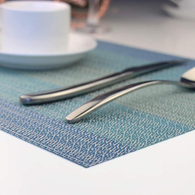 PIGCHCY Placemats Set of 12 Washable Durable Place Mats Vinyl Heat Resistant - Image 3