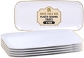 R-kay 4 Pack Gold Rim Plastic Serving Trays by R-KAY