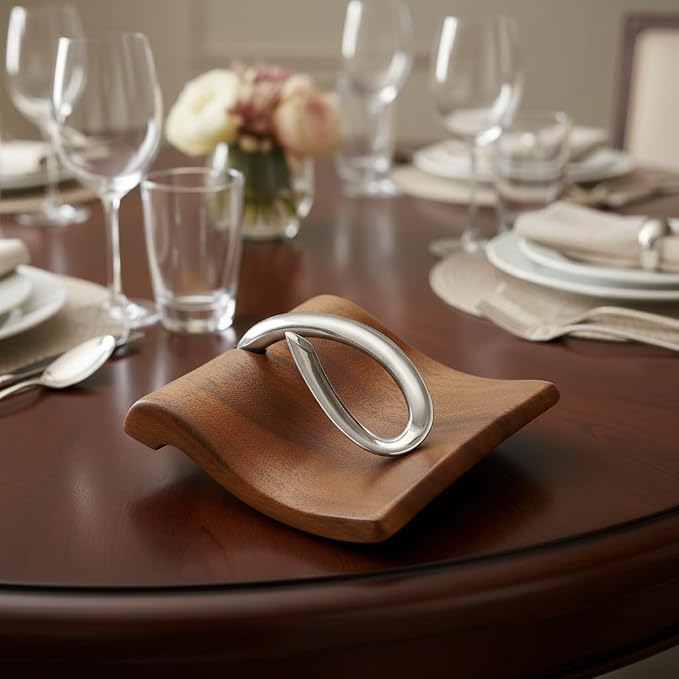 nambe Breeze Napkin Holder | Tabletop Napkin Tray - Image 6