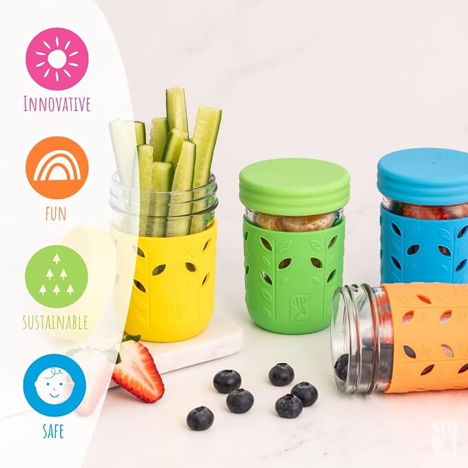 Elk and Friends Kids + Toddler Glass Cups | The Original 8oz Glass Mason Jar - Image 7