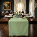 Signature Linen™ by D'Moksha Sage Green Table Runner 144 Inches Long, 100% Pure by DMokshaHomes