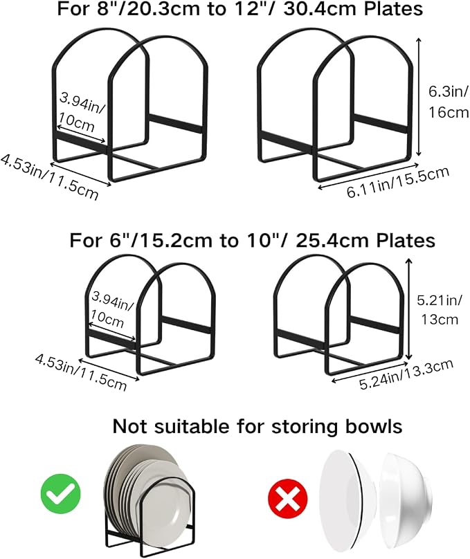 4 Pack Kitchen Plate Holder Organizer - Image 6