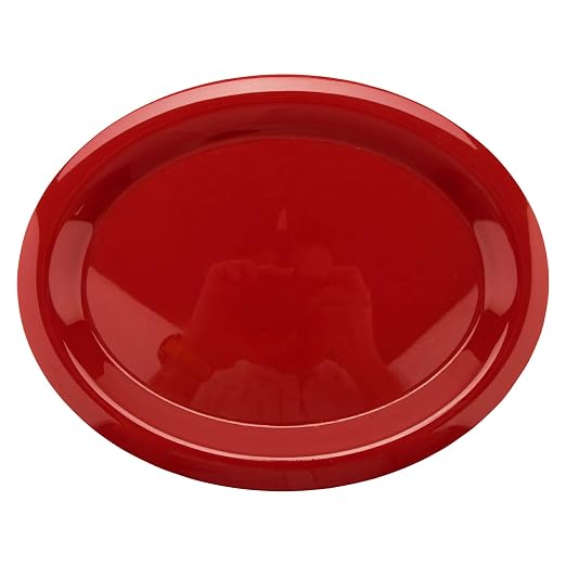 GET 13 1/2" x 10 1/4" Oval Melamine Dinner Plate | Dishwasher safe, Shatterproof - Image 2