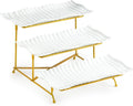 LAUCHUH 3 Tier Trays Stand, Porcelain Tiered Serving Trays Serving Stand | by LAUCHUH