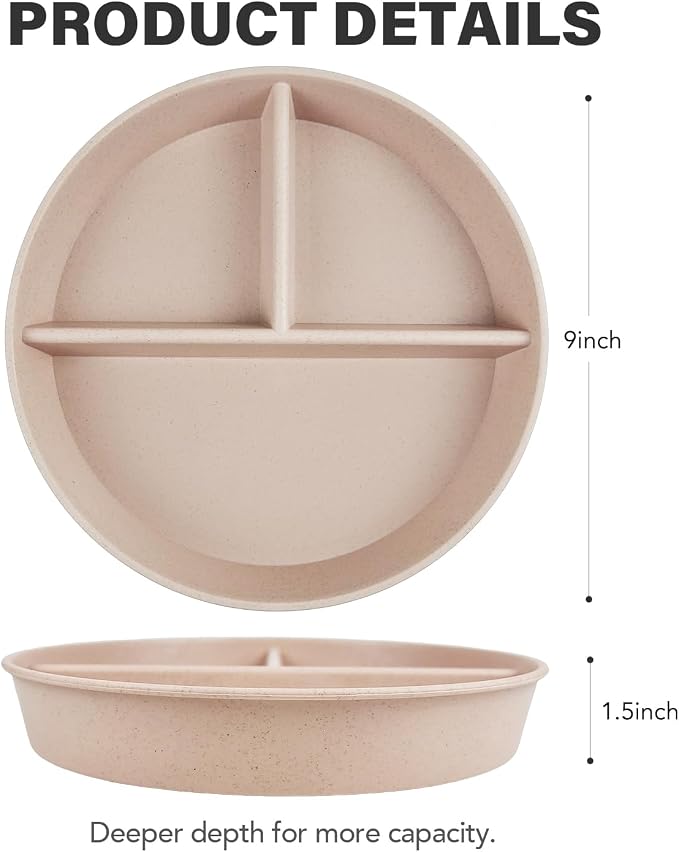9 Inch 4PCS Portion Control Plates - Image 2