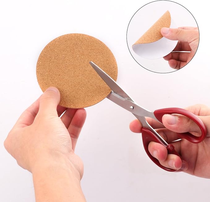 300 PCS 4 Inch Round Self-Adhesive Cork Sheets - Image 3
