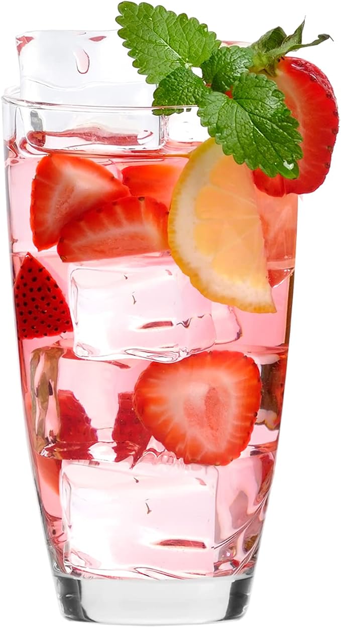 Krosno Tall Water Drinking Glasses, 16.9 oz Mixology Collection, Drinking by Krosno
