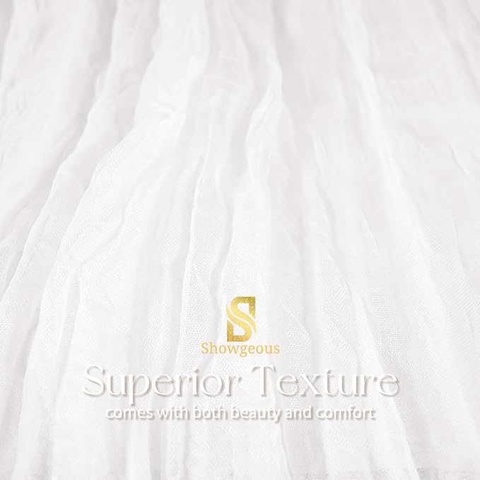 Showgeous 18 Pack White Cheesecloth Table Runner, 17 x 108 Inches | Boho - Image 4