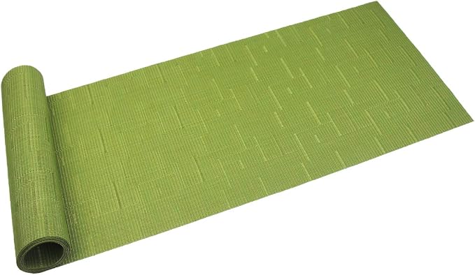 PIGCHCY Elegant Placemats and Table Runner, Washable Durable Plastic, Sage Green - Image 6