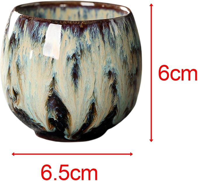 2X Ceramic Mug Chinese Kung Fu Coffee Cup Infuser Teacup Handmade Handleless - Image 3