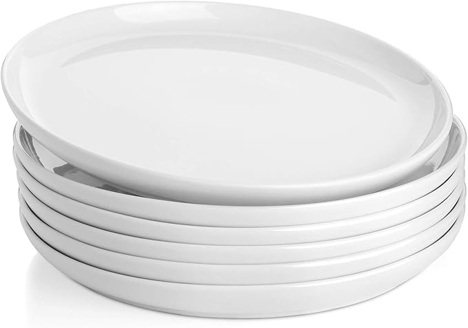 Sweese 10 Inch Porcelain Dinner Plates, Dishwasher Safe, Scratch-Resistant by Sweese