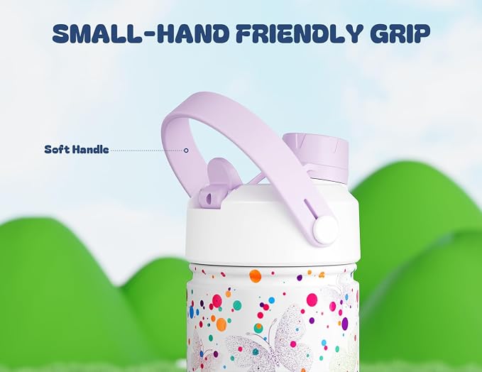 18 oz Kids Insulated Water Bottle: BPA-Free, Easy Clean, Keep Cold 24H - Image 6