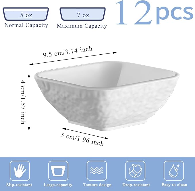 Kyraton Dip Bowls Set 12pcs 6oz, Condiment Server - Image 2