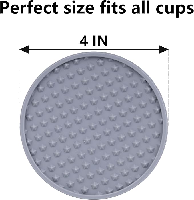 6 Pack Drink Coasters with Holder, Silicone Cup Mat - Image 6