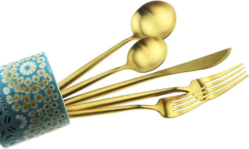 20-Piece 18/10 Stainless Steel Flatware Silverware, Luxury Dinnerware Set - Image 2