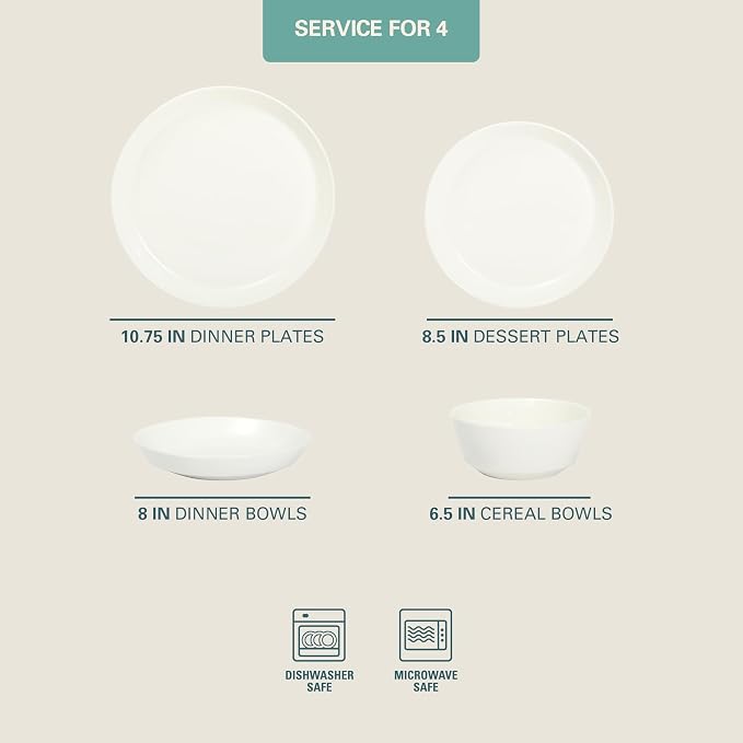 Gibson Home Summer Shades 16 Piece Plates and Bowls Dishes Service - Image 2