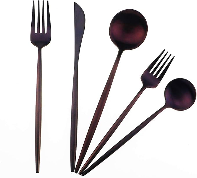 20-Piece 18/10 Stainless Steel Flatware Silverware, Luxury Dinnerware Set - Image 4