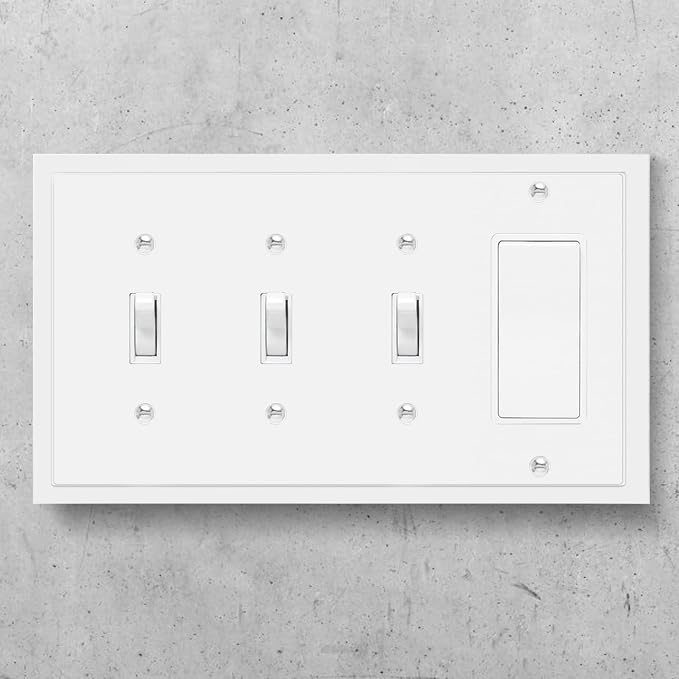 Modern Edge Decorative Wall Plate Switch Plate Outlet Cover, Durable Solid Zinc - Image 4