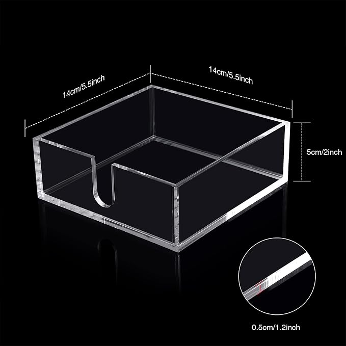 Acrylic Cocktail Napkin Holder for Table, Restaurant - Image 2