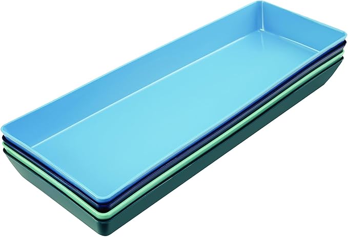 US Acrylic Coastal Plastic Serving Trays 15” x 5” | Narrow Unbreakable Reusable - Image 8