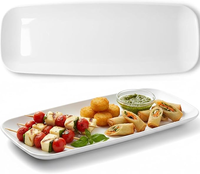 Rectangle White Serving Tray by Unknown