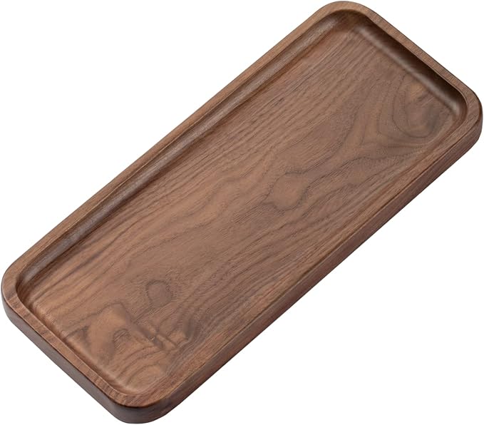 muso wood Walnut Serving Tray Solid Wood Tray, 11.8 x 5 inch | Small Rectangle by Musowood